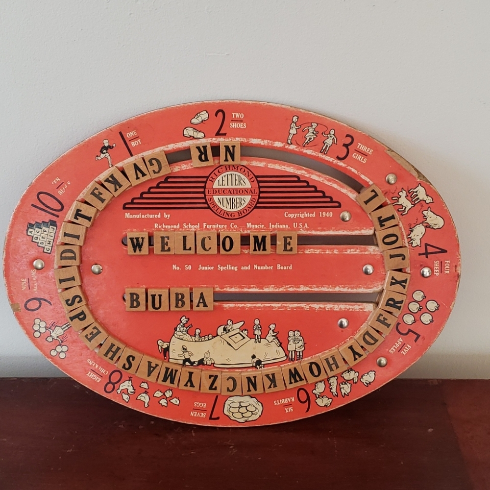 Vintage Richmond Spelling Board